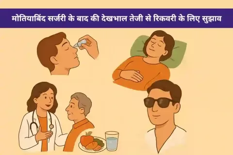 मोतियाबिंद सर्जरी के बाद देखभाल: जल्दी रिकवरी के लिए जरूरी सुझाव और सावधानियाँ
